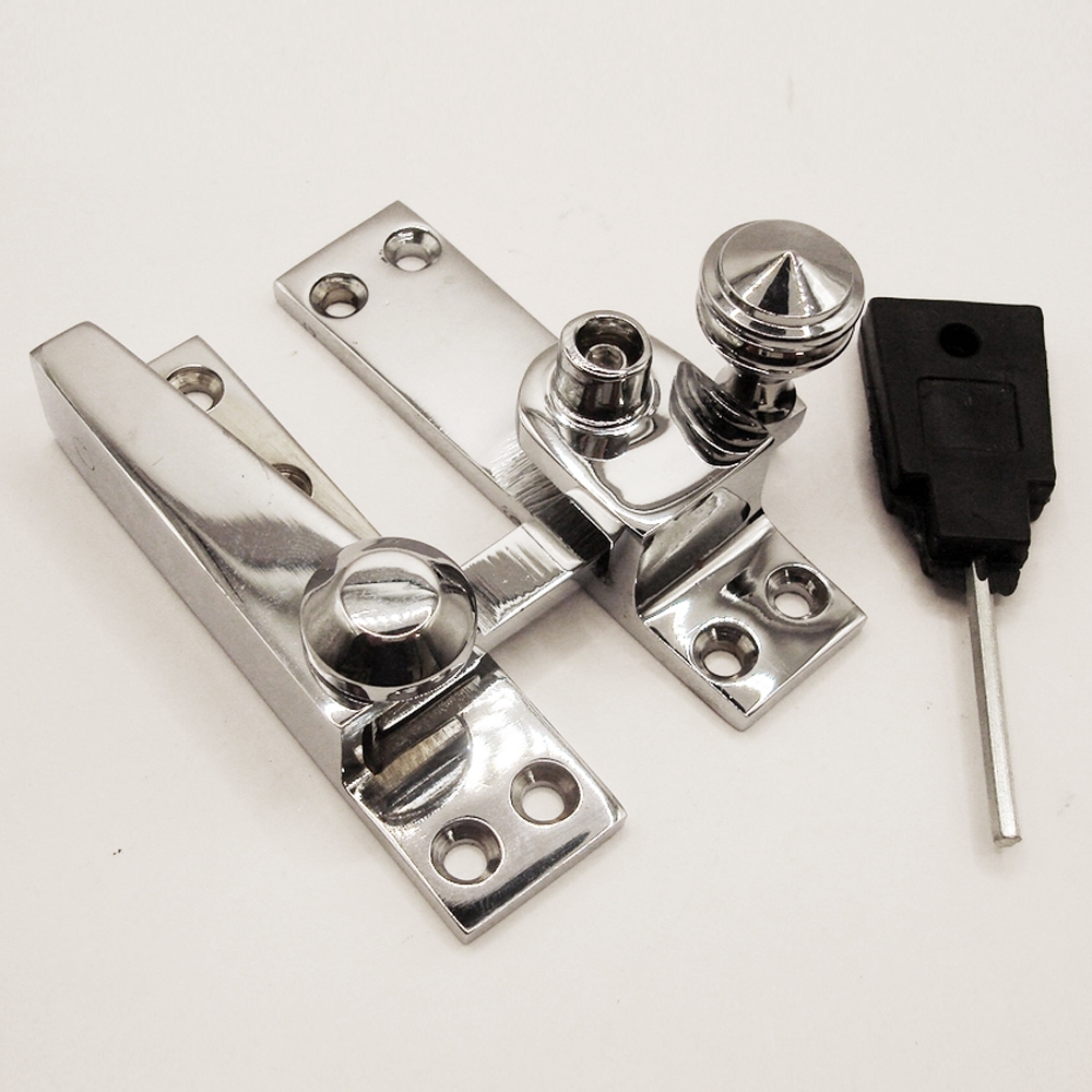 TWC003L/CP • Locking • Polished Chrome • Forged Straight Arm Sash Fastener